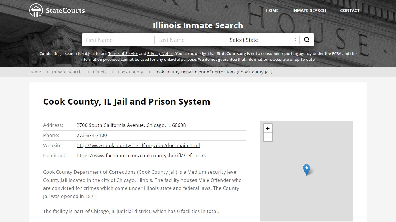 Cook County, IL Jail and Prison System - State Courts